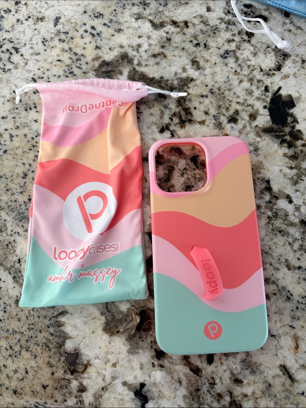 14 Pro Max Loopy Case Multicolor Wave iPhone Case with Loop